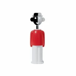Alessi Alessandro M. Kurkentrekker Kunststof Rvs Rood Wit