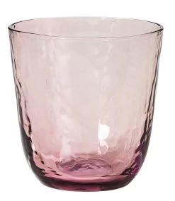 Broste Copenhagen Hammered Tumbler 335 Ml ø 9,2 Cm H 9,5 Cm Glas Paars