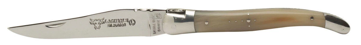 Laguiole En Aubrac Shepherd's Cross Klap-steakmes 12 Cm Pointe De Corne