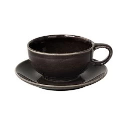 Broste Copenhagen Broste Nordic Coal Kop En Schotel 150 Ml Aardewerk