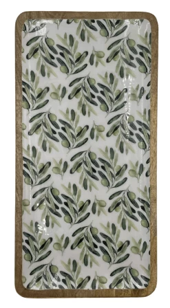 By Room Dienblad 38 X 20 Cm Mangohout Olive