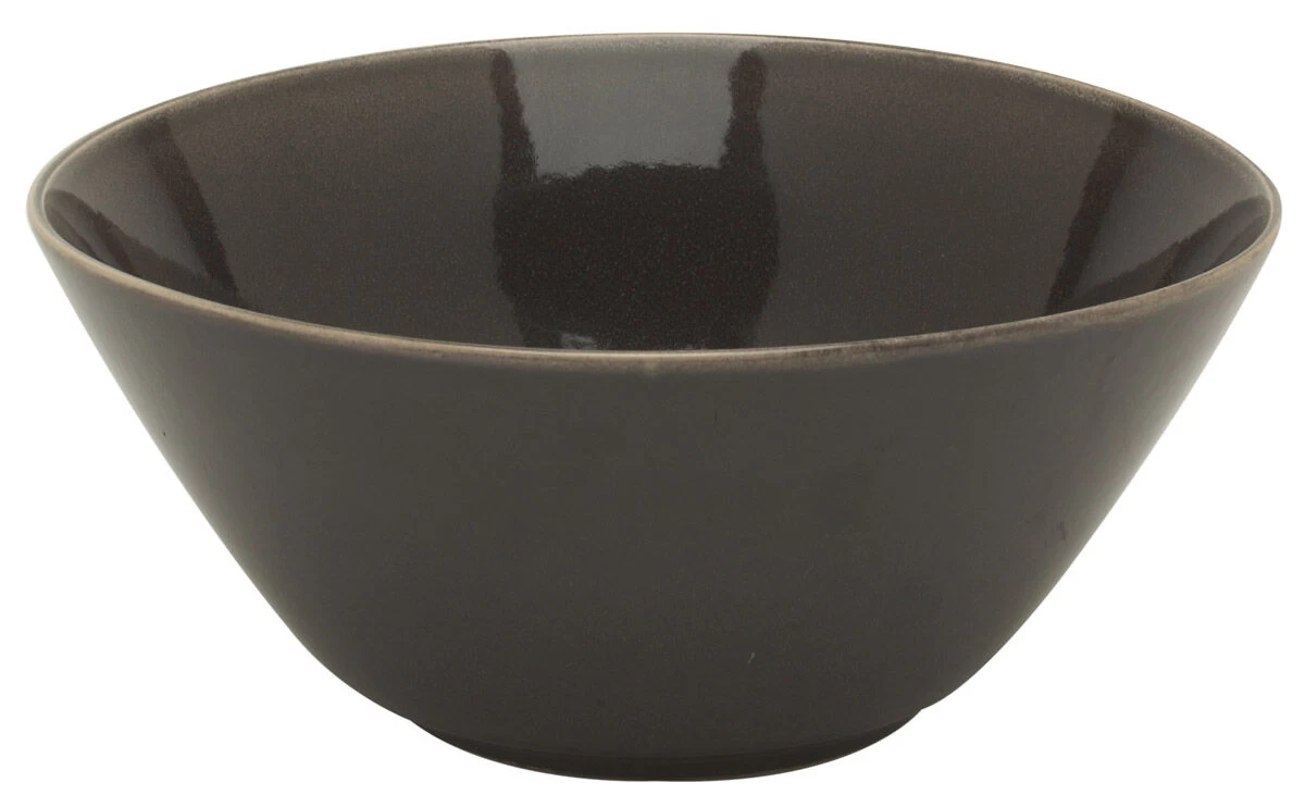 Broste Copenhagen Nordic Coal Schaal ø 26 Cm Aardewerk Bruin