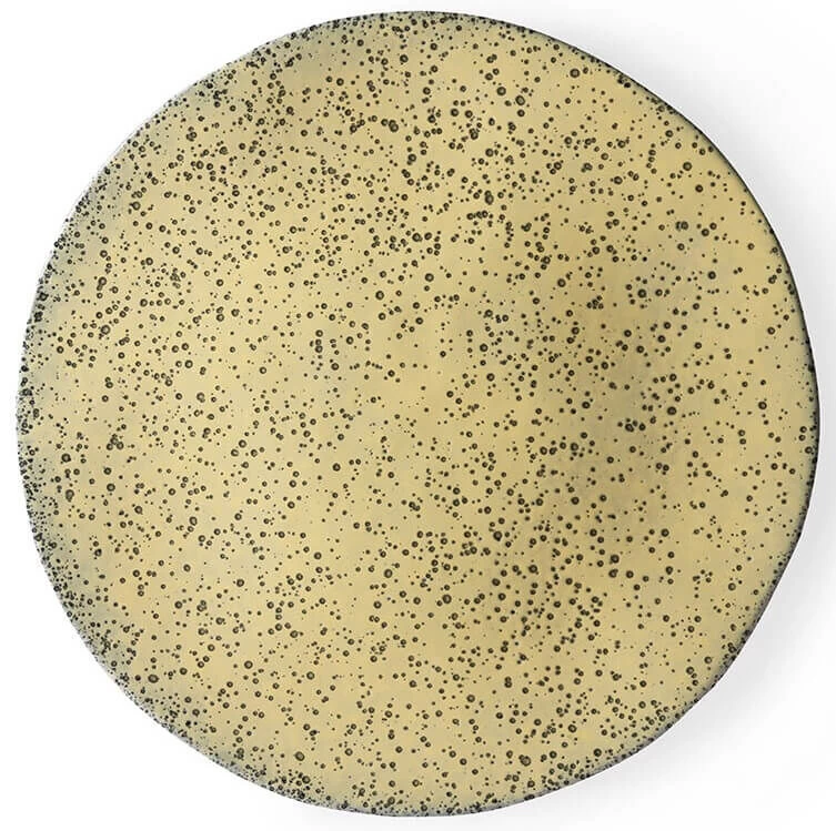 HK Living ACE6897 Gradient Dinerbord ø 29 Cm Aardewerk Geel 2 Stuks