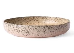 HK Living ACE6940 Gradient Diep Bord ø 21,5 Cm Beige 2 Stuks