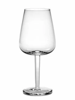 Serax Base Witte Wijnglas Gebogen 500 Ml ø 9 Cm H 21 Cm Glas