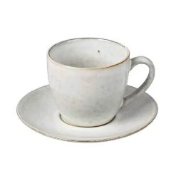 Broste Copenhagen Nordic Sand Koffiekop En Schotel Aardewerk Wit