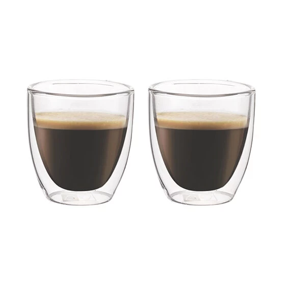 Oldenhof Thermo Dubbelwandig Espressoglas 80 Ml Glas 2 Stuks