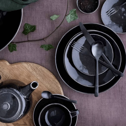 Broste Copenhagen Nordic Coal Schaal ø 26 Cm Aardewerk Bruin - Afbeelding 2