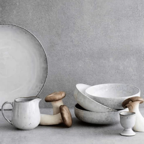 Broste Copenhagen Nordic Sand Schaal 30 X 17 Cm Aardewerk Wit - Afbeelding 2