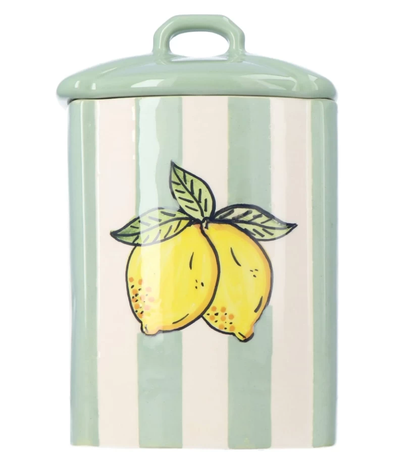 Oldenhof Citroen Voorraadpot 18 X 10 X 11 Cm Aardewerk Groen