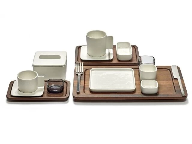 Serax HEII Marcel Wolterinck Dienblad 25 X 16 Cm H 2 Cm Hout Donkerbruin - Afbeelding 2