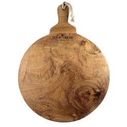 Bowls And Dishes Pure Teak Wood Serveerplank Met Handvat ø 40 Cm